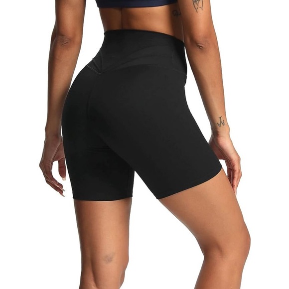 Aoxjox Trinity Workout Biker Shorts 6” • Small • Black - Picture 4 of 9